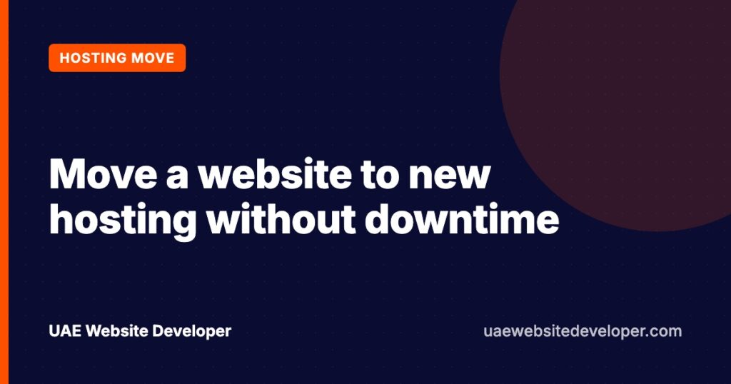 Cover image with the title Move a website to new hosting without downtime