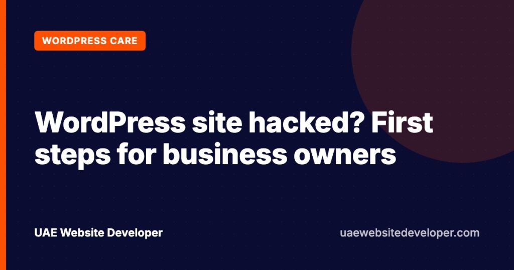 Cover image for a guide on what to do when a WordPress site is hacked